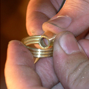 Artisan gold ring, handmade