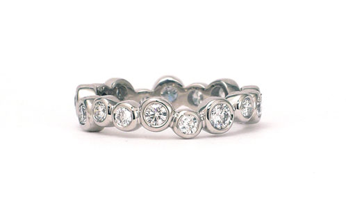 White Barnacles Diamond Eternity Ring by Martinus