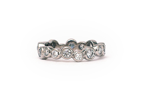 20 Diamond Eternity Ring in 18k white gold Fine Jewelry Design Martinus