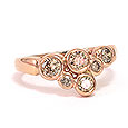 Barnacles on Rocks - woman's diamond ring rose gold handmade Martinus
