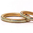 Cinnamon Touch - wedding bands white and rose gold handmade Martinus