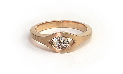 Egypt Eye - woman's diamond ring rose gold handmade Martinus