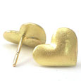 Heart Beat simple gold studs by Martinus