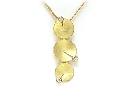 Lily's Friends necklace and pendant in 18k yellow gold handmade Martinus