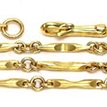 Calendula linked chain necklace yellow gold  handmade Martinus