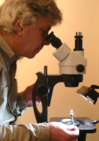 Gemstone check under the microscope Martinus Location