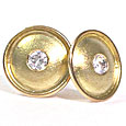 Reflections - studs earrings diamond and 18k gold - Martinus