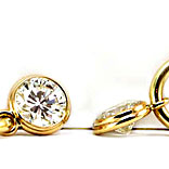 Diamond Hoops in 18k yellow gold by Martinus