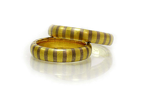 Sphinx - wedding ringss palladium and yellow gold handmade Martinus
