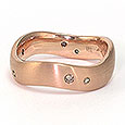 Tenderness - diamond ring rose gold handmade Martinus