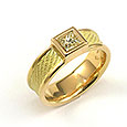 The Graduate - woman's diamond ring yellow gold handmade Martinus