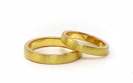 Grain of Life - wedding bands yellow gold handmade Martinus