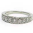 To the Nines - woman's diamond ring white gold handmade Martinus
